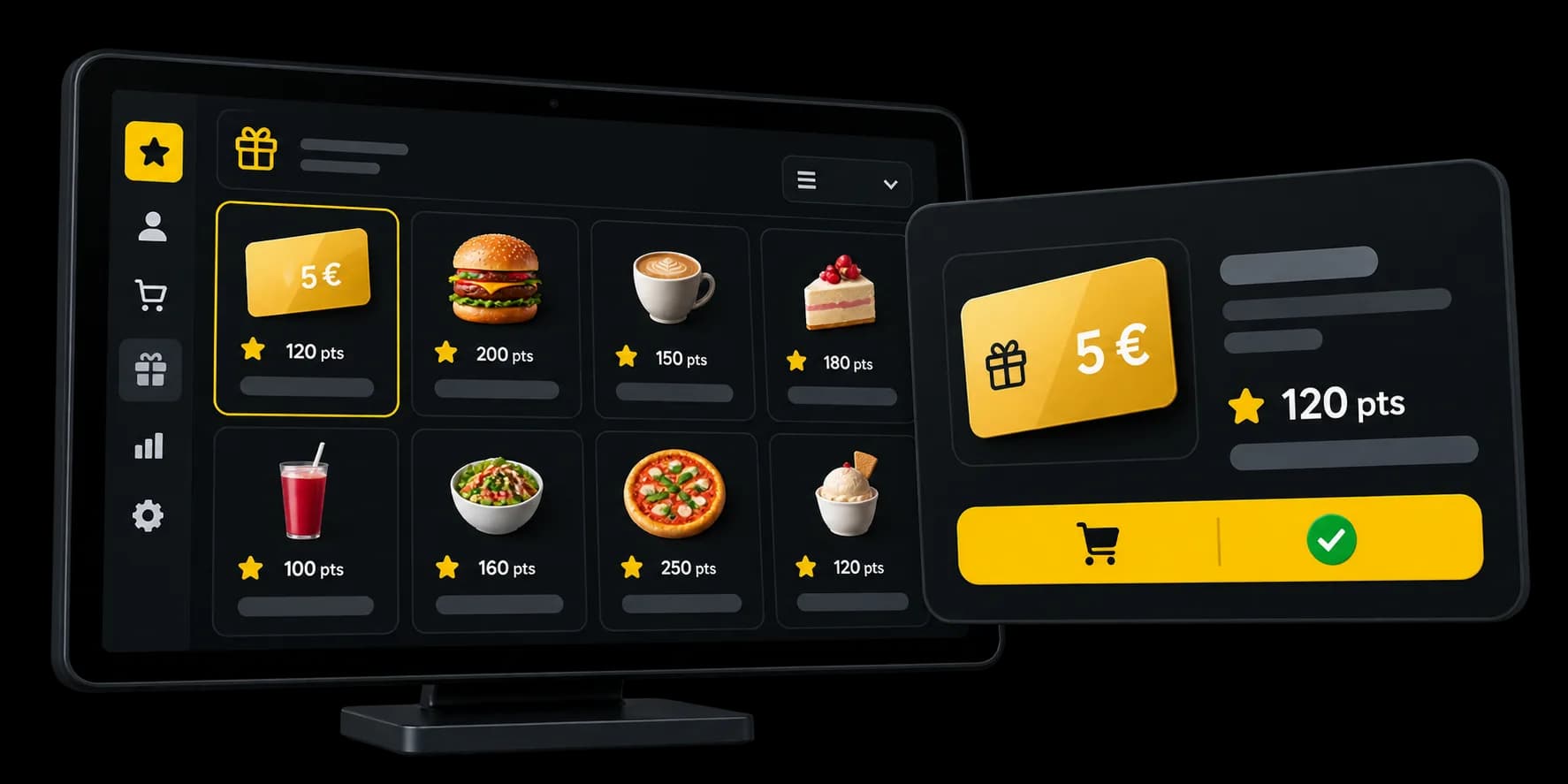 Programme rewards: a fixed discount and a free product